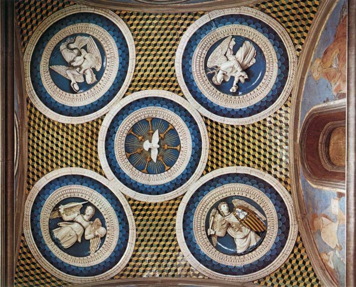 Dekorace stropu kaple portugalských kardinálů, San Miniato
