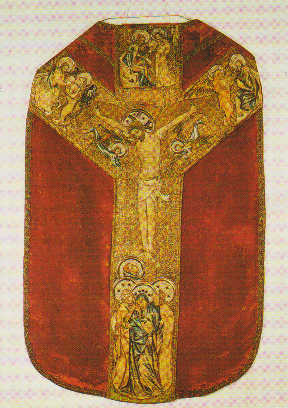 Kasulový kříž s Ukřižováním a s evangelisty z tzv. broumovské kasule