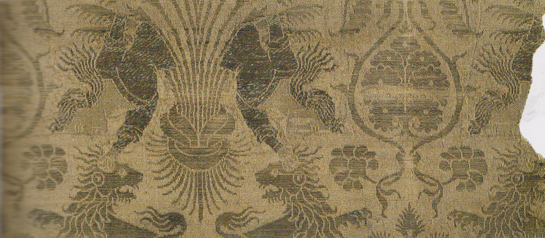 Lampas broché d´or (fragment)