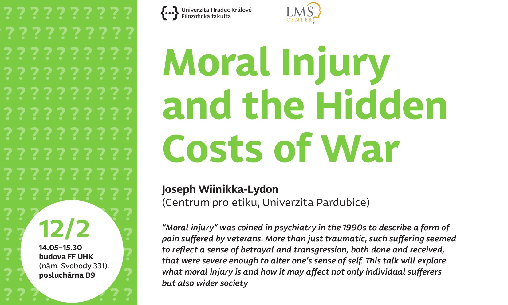 Joseph Wiinikka-Lydon: Moral Injury and the Hidden Costs of War